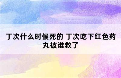 丁次什么时候死的 丁次吃下红色药丸被谁救了